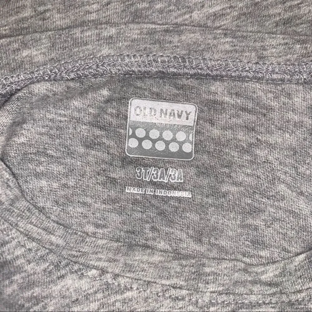 Gray Schoolgirl Polka Dot Bow Dog Long Sleeve Tee Shirt Top Size 3T Old Navy